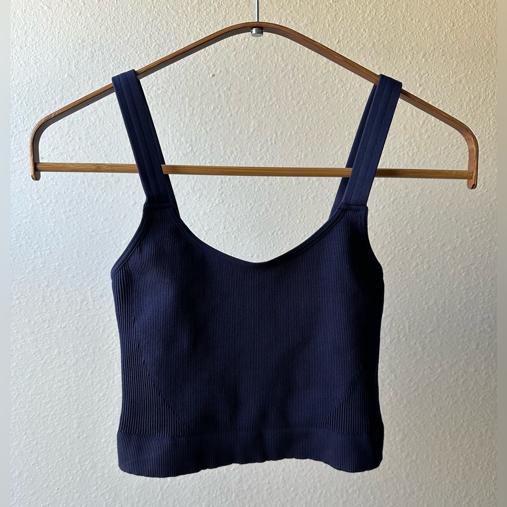 NWOT Fitatti Blue Pilates Sports Bra Size L